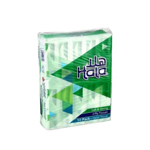 هلا مناديل وجه – عبوة 10 قطع