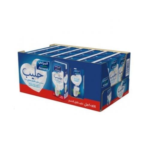 المراعي حليب قليل الدسم طويل الاجل 18×200مل