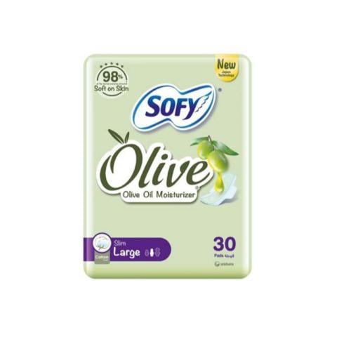 سوفي فوط صحية بزيت الزيتون كبيرة 30 قطعة