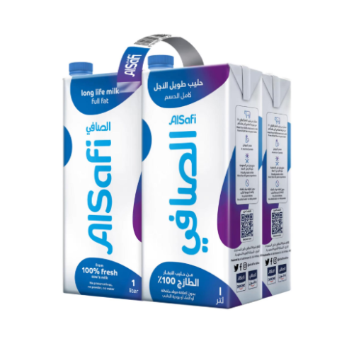 الصافي حليب كامل الدسم 4×1 لتر