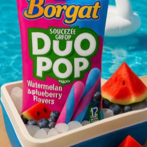 بورقات ديو بوب بطيخ / توت أزرق 72 جرام