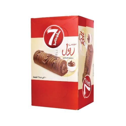 سفن دايز سويس رول ميني شوكولاته علبة 12 حبة 20 جم