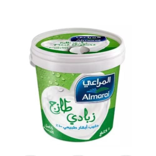 المراعي زبادي طازج كامل الدسم 1 كيلو