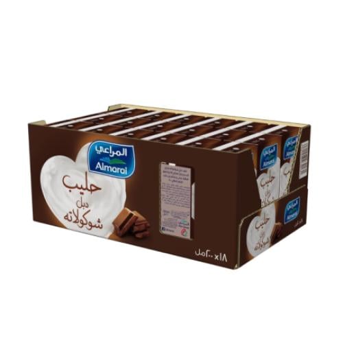 المراعي حليب دبل شوكولاتة 18×200 مل