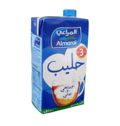 المراعي حليب كامل الدسم طويل الأجل 500 مل