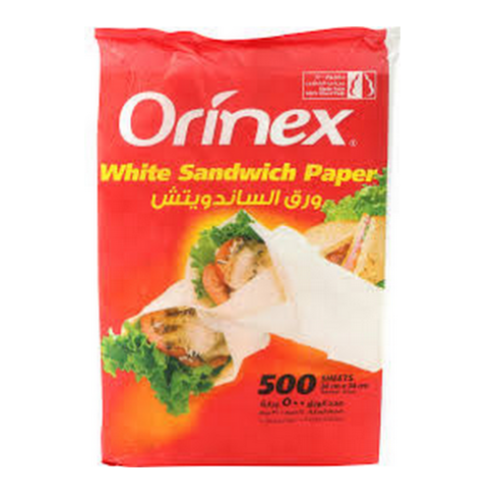 ورق لف ساندوتش اورينكس 24 × 34 سم ( 500 حبة )