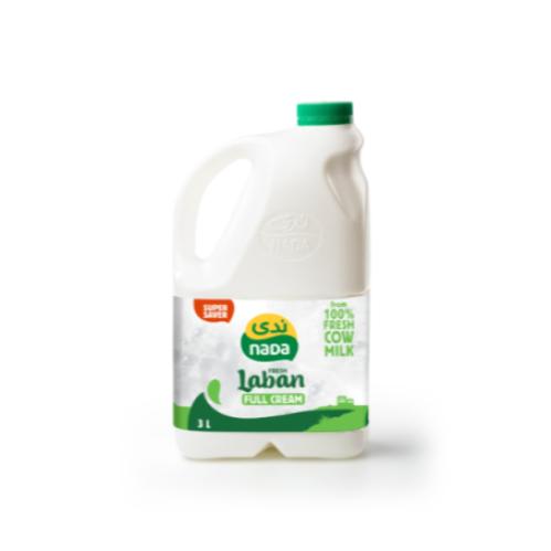 ندى لبن طازج كامل الدسم 3 لتر
