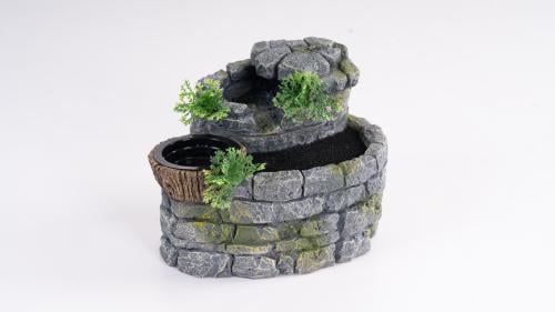 ROCK BLOCK WATERFALL WITH FOOD DISH 600ML - شلال ح...