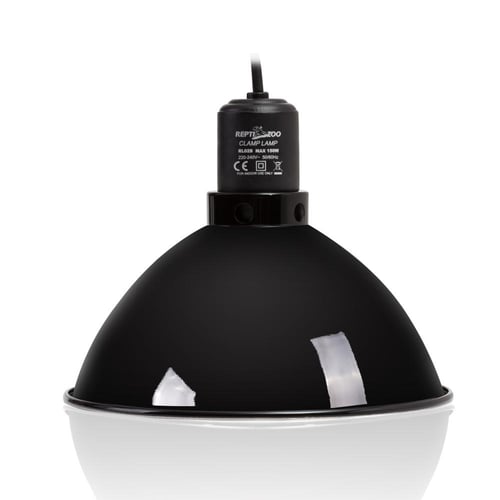 Reflecting dome lamp fixture 8.5'' -black