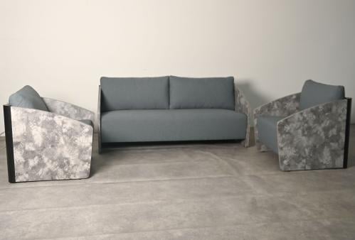 طقم كنب قماش لون رصاصي 5 أشخاص (3+1+1) موديل NEW24...