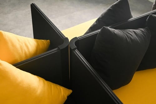 طقم كنب متقاطع بمسند ظهر مقاس 2829*1628*823 لون اس...