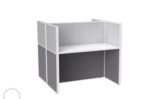 وحدة عمل ثنائى حرف H لون ابيض *DARK GERY مغطى قماش...