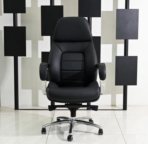 كرسي جلد دوار اسود موديل 2305A