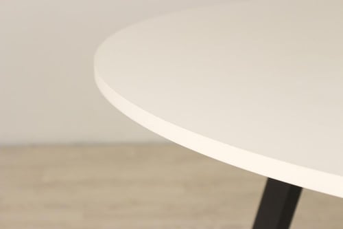 طاولة اجتماعات دائرية بلون أبيض، موديل 121275-19A
