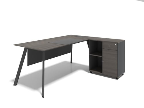 مكتب ميلامين لون POLE بنى كافية * DARK GERY مقاس 1...