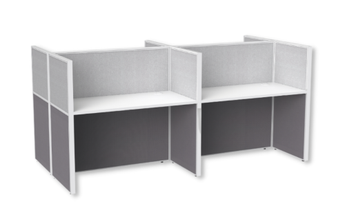 وحدة عمل رباعى لون ابيض *DARK GERY مغطى قماش مقاس...