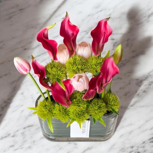 فازة ورد صناعي