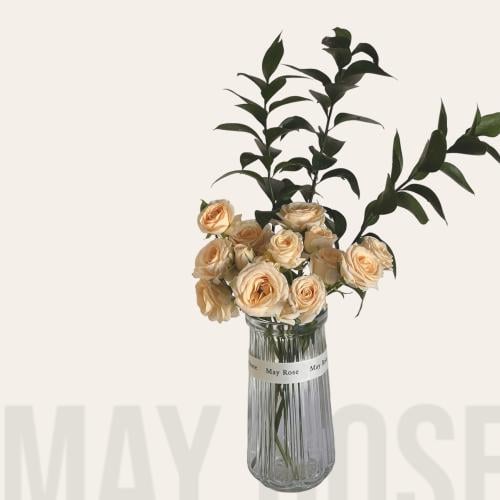 فازة ورد طبيعي حجم متوسط