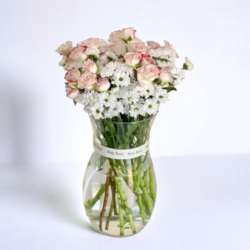 فازة ورد طبيعي حجم كبير