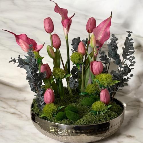 فازة ورد صناعي