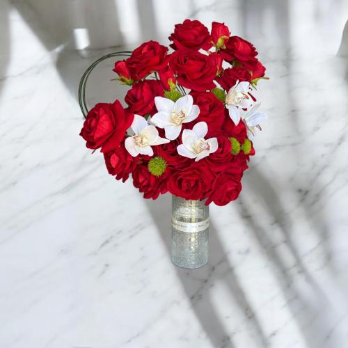 فازة ورد صناعي حجم كبير