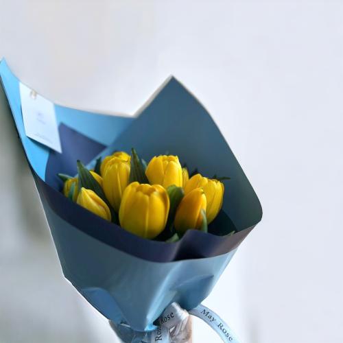 بوكيه ورد التوليب صناعي فاخر