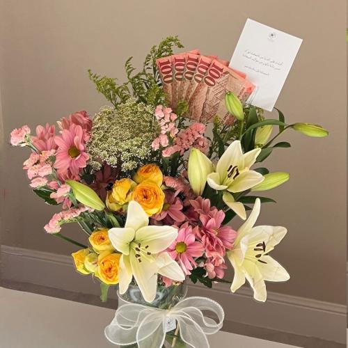 فازة ورد طبيعي فاخرة