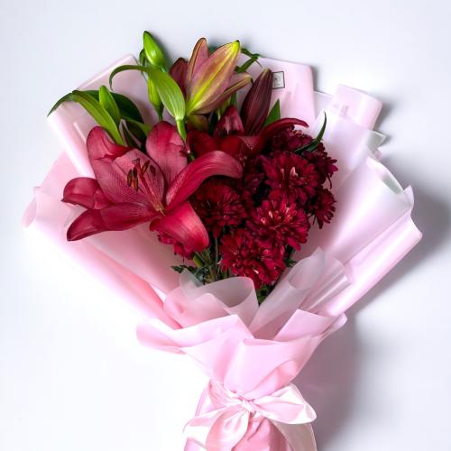 باقة ورد ليليوم وكريز