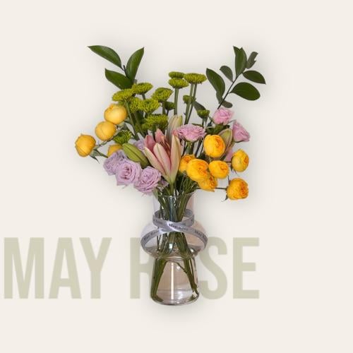 فازة ورد طبيعي حجم متوسط