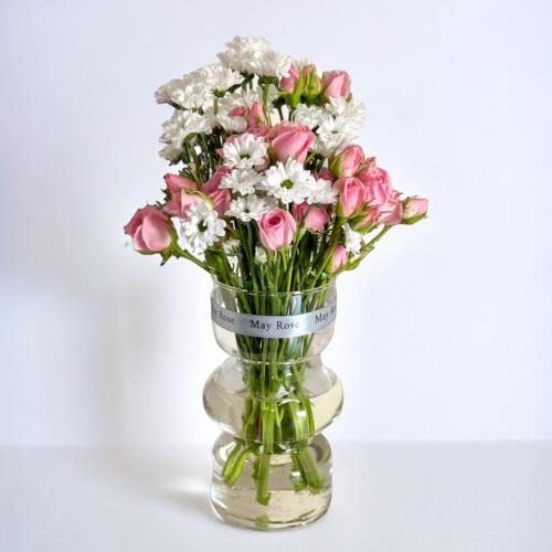 فازة ورد طبيعي حجم متوسط