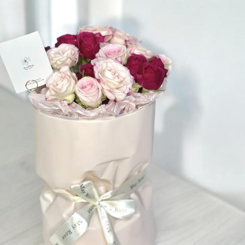 بوكيه ورد طبيعي