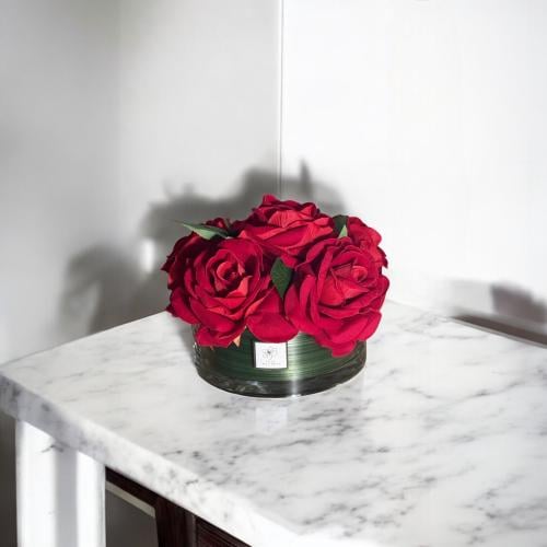 فازة جوري أحمر صناعي