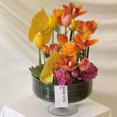 فازة ورد صناعي