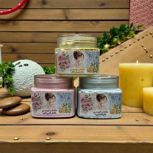 باكج كريم الزبدات + نوع من اختيارك مقشر كريمي + تب...