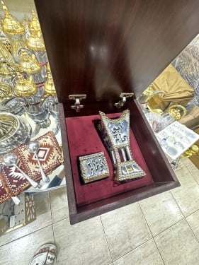 بكج الطيب صندوق+مبخره+صندوق عود/ لون الفضي