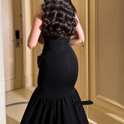 فستان سهرة كريب استرتش كسرات