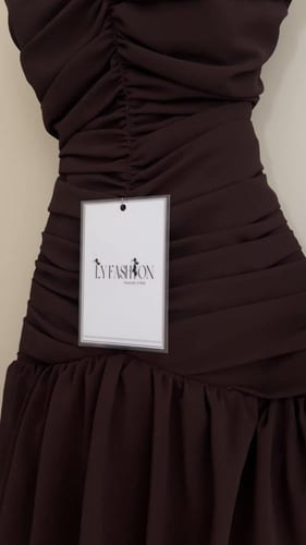 فستان ناعم موكا انيق