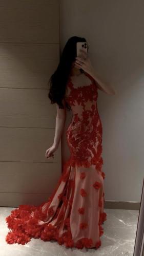 فستان ملكية مورد فخم