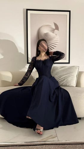 فستان سهرة باربي أكمام دانتيل