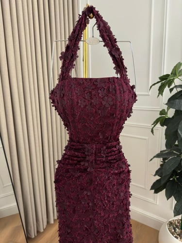 فستان سهرة دانتيل مورد بطانه باربي