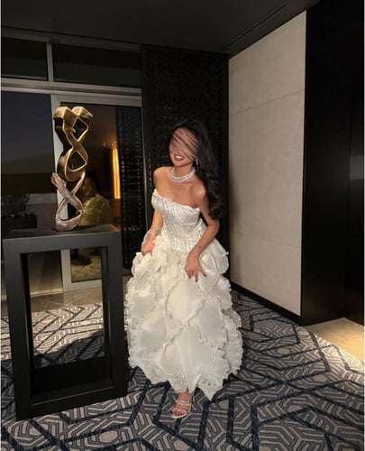 فستان سهرة باربي تطريز شك يدوي راقي