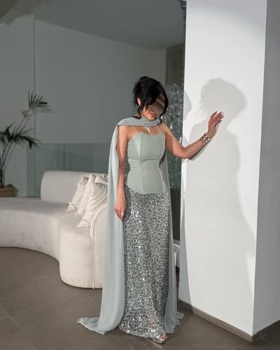 فستان سهرة شك ترتر فخم