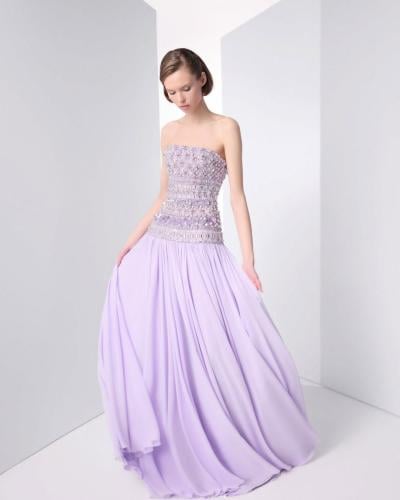 فستان جورجيت تطريز يدوي راقي