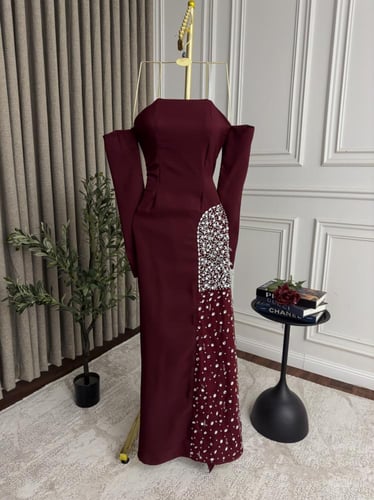 فستان سهرة باربي تطريز يدوي راقي