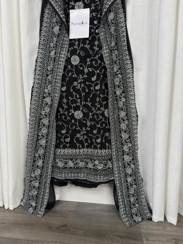 جلابية جورجيت تطريز كمبيوتر فصوص راقي