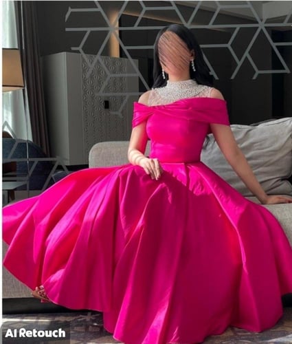 فستان سهرة شانطون تطريز لول