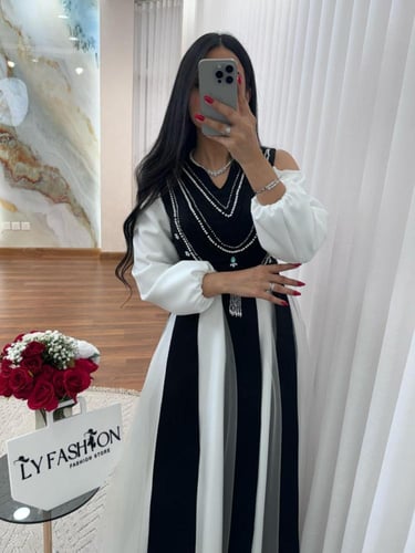 فستان سهرة باربي مطرز لؤلؤ