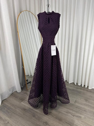 فستان ناعم موف جبير مبطن باربي