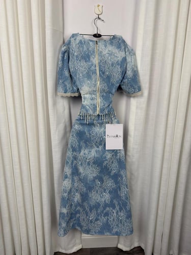 طقم سهرة منفصل تنورة جنز فخم