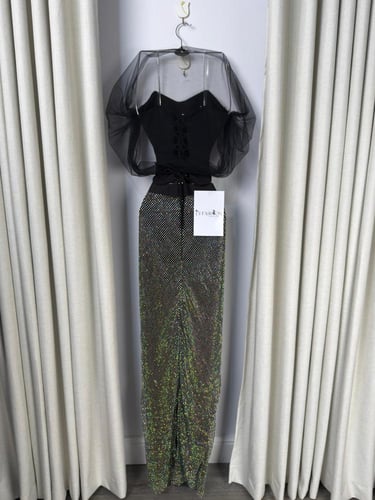 طقم سهرة منفصل بتطريز يدوي